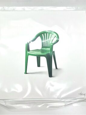 CJ Hendry Signed Art Print “Green Chair” Limited Edition, Rare 2026